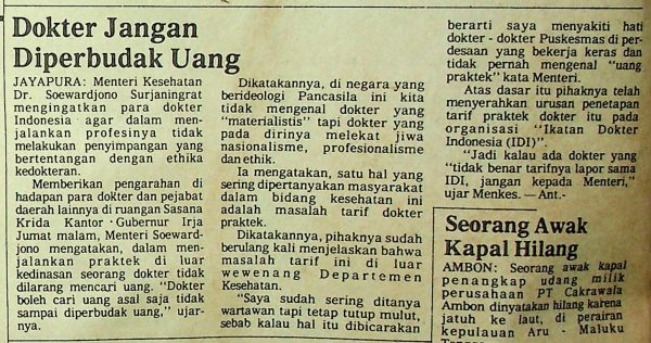 Dokter Jangan Diperbudak Uang