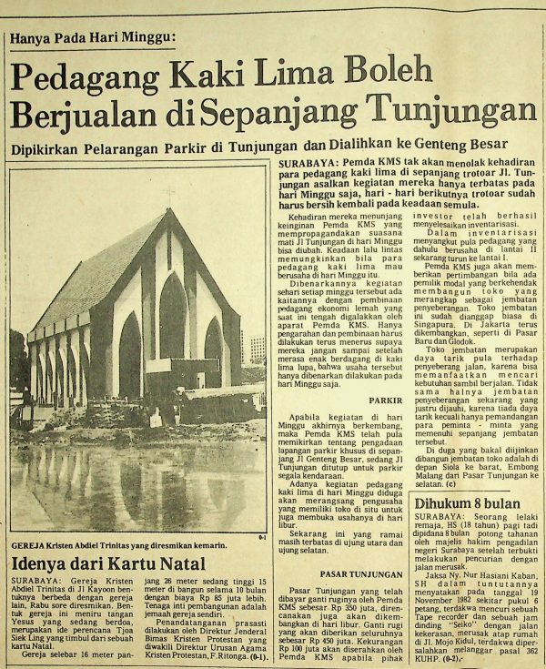 Hanya Pada Hari Minggu: Pedagang Kaki Lima Boleh Berjualan di Sepanjang Tunjungan