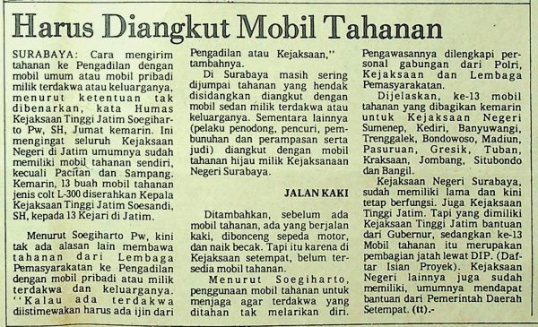 Harus Diangkut Mobil Tahanan
