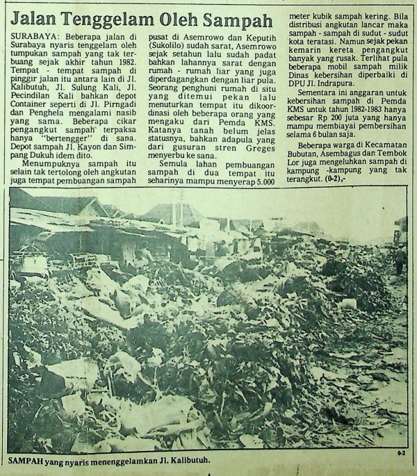 Jalan Tenggelam Oleh Sampah