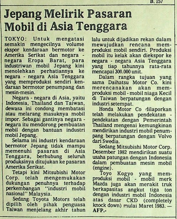 Jepang Melirik Pasaran Mobil di Asia Tenggara