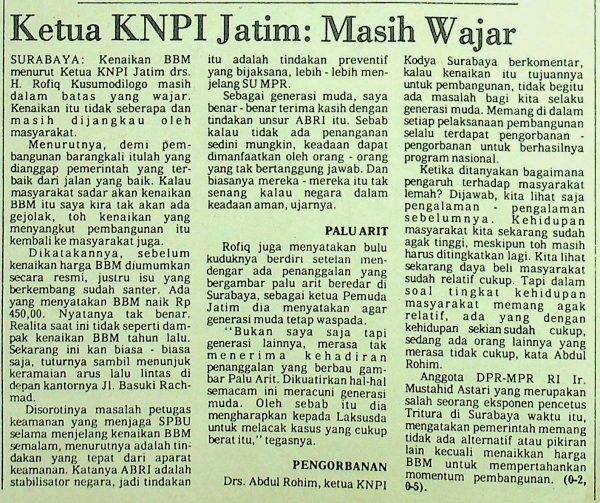 Ketua KNPI Jatim: Masih Wajar