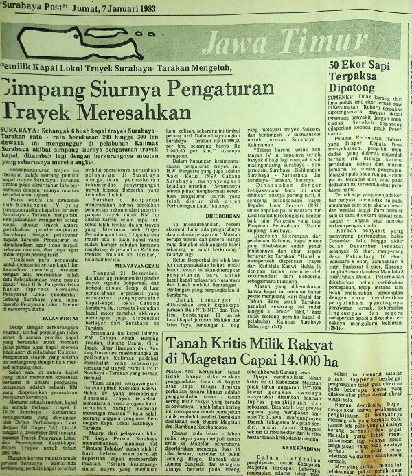 Pemilik Kapal Lokal Trayek Surabaya-Tarakan Mengeluh, Simpang Siurnya Pengaturan Trayek Meresahkan