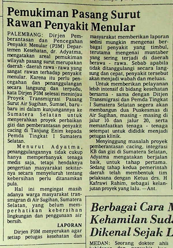 Pemukiman Pasang Surut Rawan Penyakit Menular