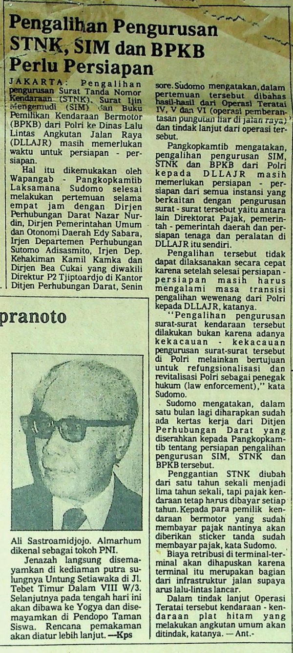 Pengalihan Pengurusan STNK, SIM, dan BPKB Perlu Persiapan