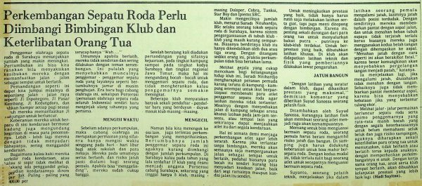 Perkembangan Sepatu Roda Perlu Diimbangi Bimbingan Klub dan Keterlibatan Orang Tua