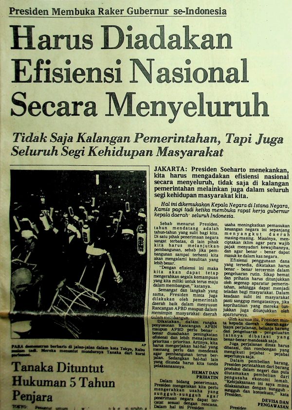 Presiden Membuka Raker Gubernur se-Indonesia Harus Diadakan Efisiensi Nasional Secara Menyeluruh