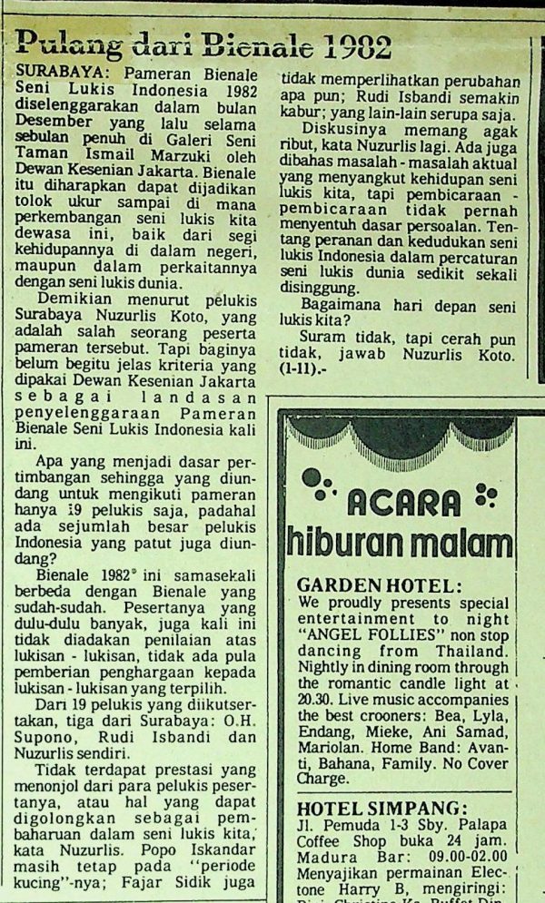 Pulang dari Bienale 1982