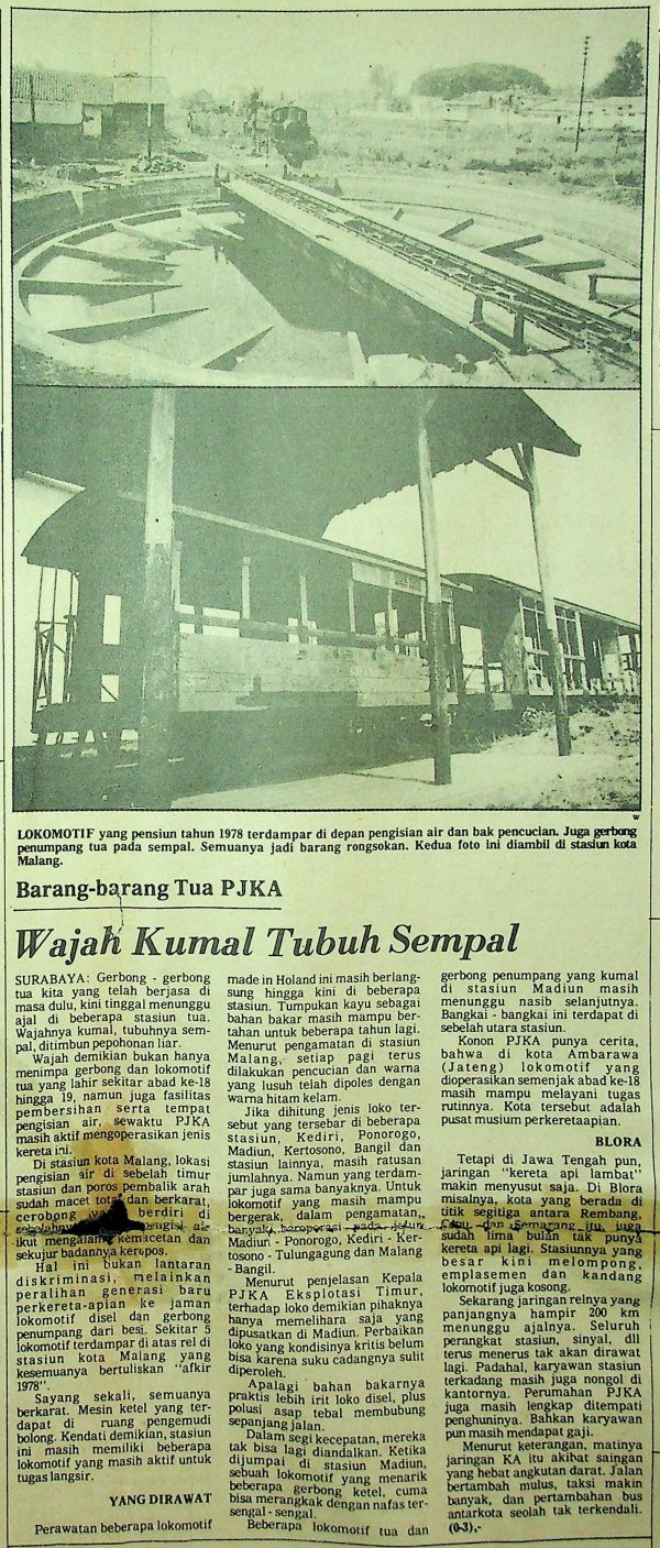 Barang-batang Tua PJKA : Wajah Kumal Tubuh Sempal