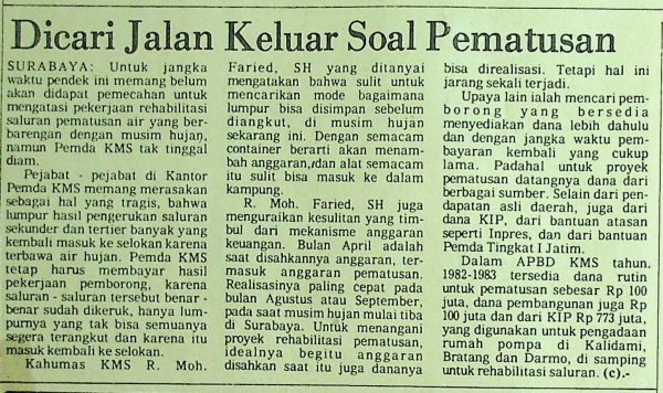 Dicari Jalan Keluar Soal Pematusan
