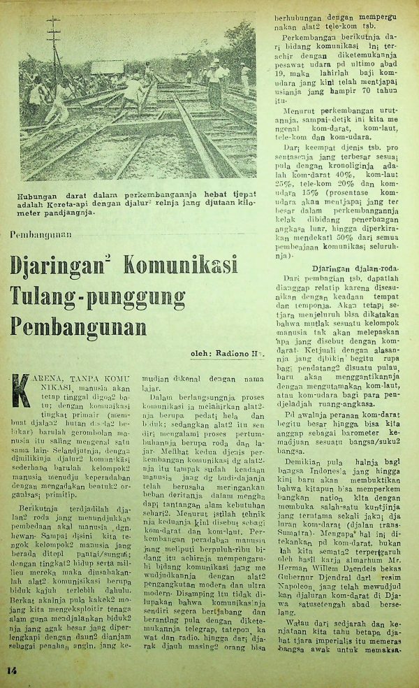 Jaringan-jaringan Komunikasi Tulang Punggung Pembangunan
