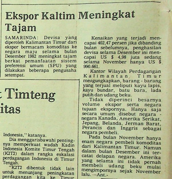 Ekspor Kaltim Meningkat Tajam