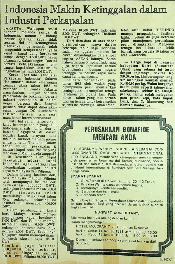 Indonesia Makin Ketinggalan dalam Industri Perkapalan