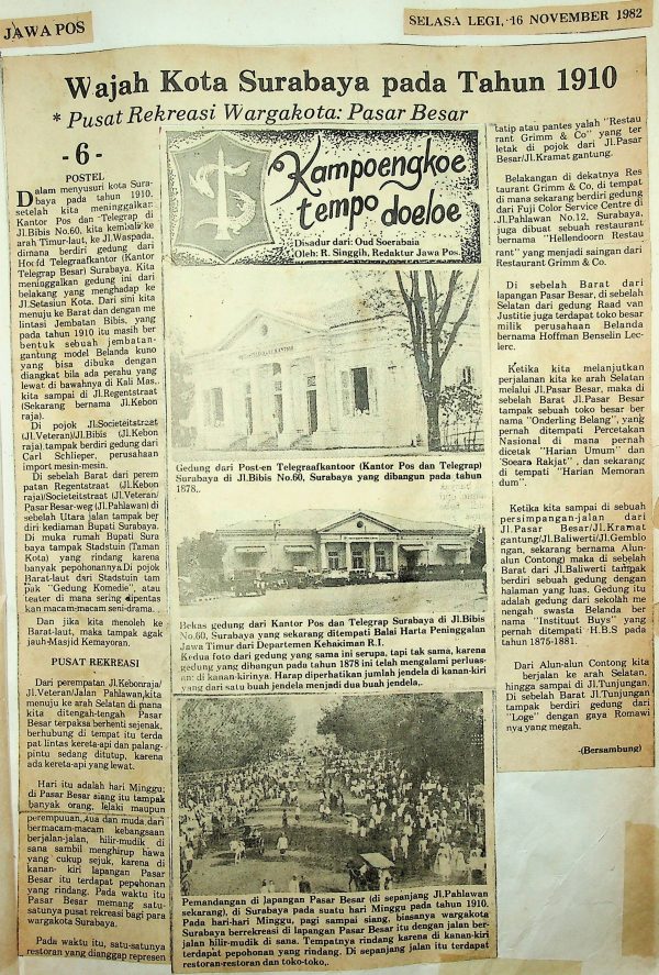 Wajah Kota Surabaya pada Tahun 1910