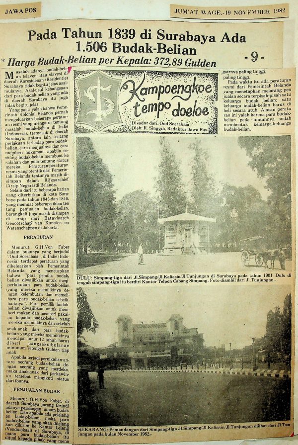 Pada Tahun 1839 di Surabaya Ada 1.506 Budak Belian