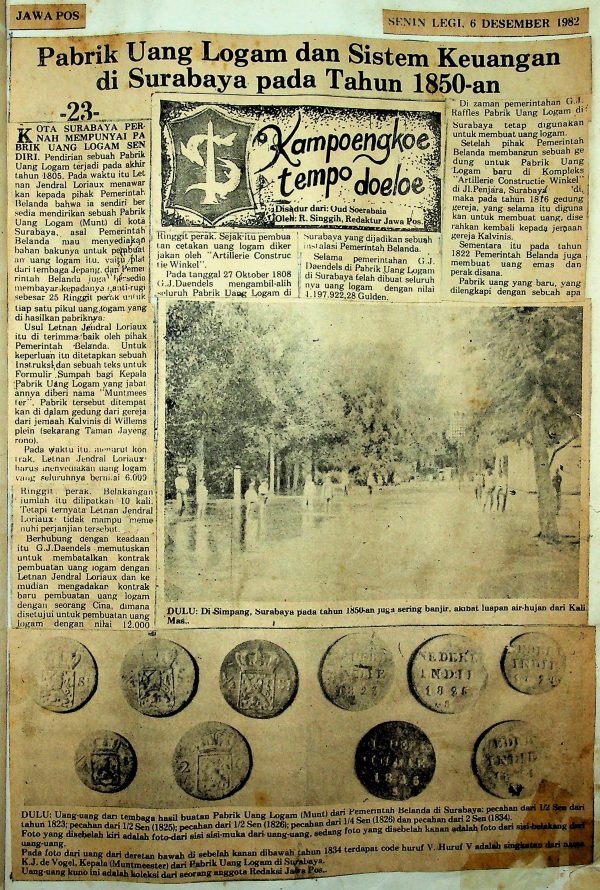 Pabrik Uang Logam dan Sistem Keuangan di Surabaya pada Tahun 1850-an