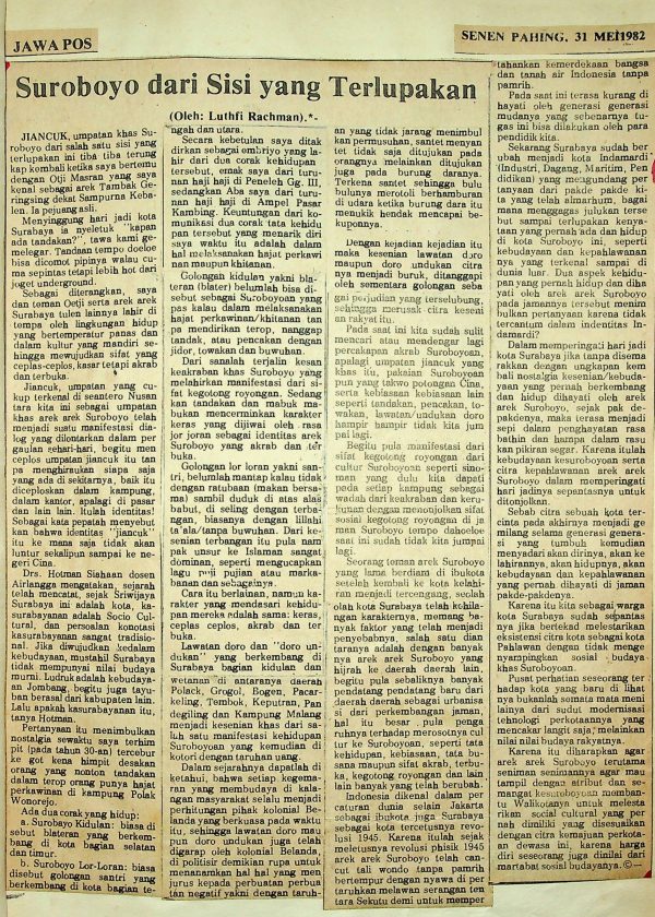 Suroboyo dari Sisi yang Terlupakan
