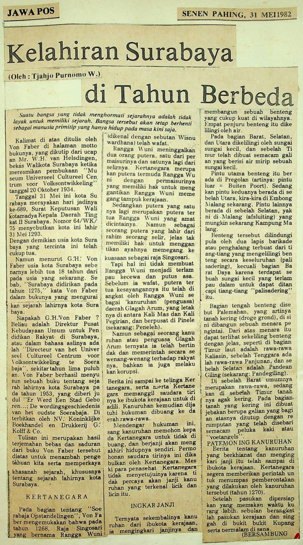 Kelahiran Surabaya di Tahun Berbeda