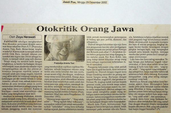 Otokritik Orang Jawa