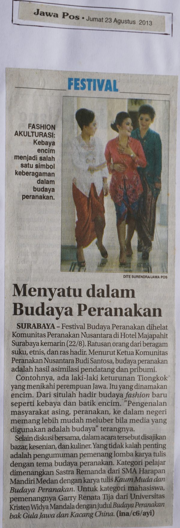 Menyatu dalam Budaya Peranakan