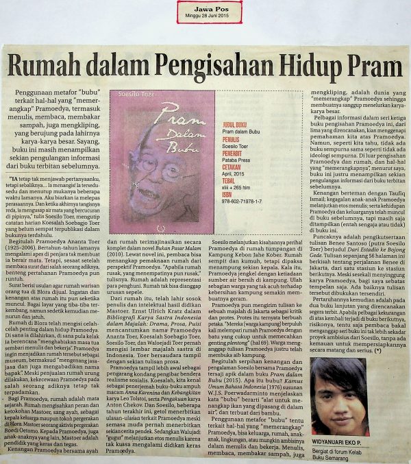 Rumah dalam Pengisahan Hidup Pram