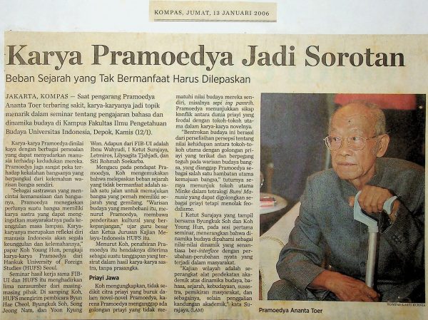 Karya Pramoedya Jadi Sorotan