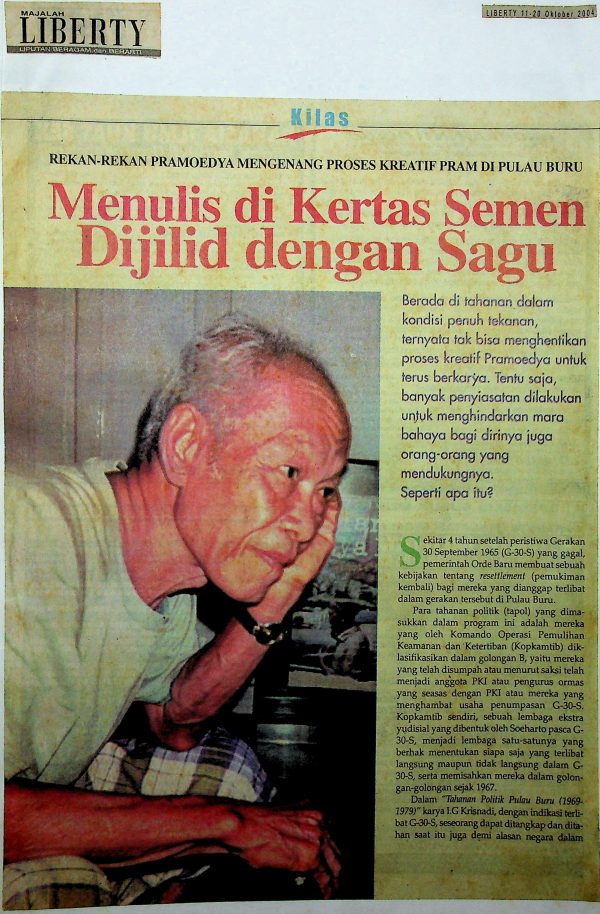 Menulis di Kertas Semen Dijilid dengan Sagu