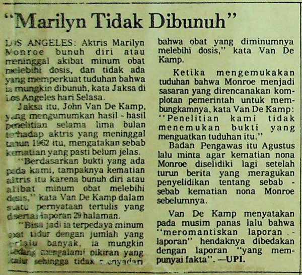 Marilyn Tidak Dibunuh