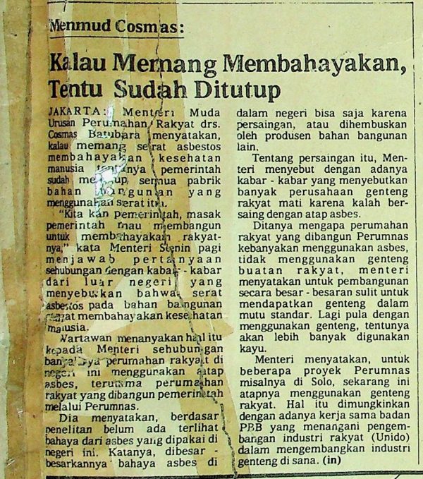 Menmud Cosmas: kalau memang membahayakan, tentu sudah ditutup