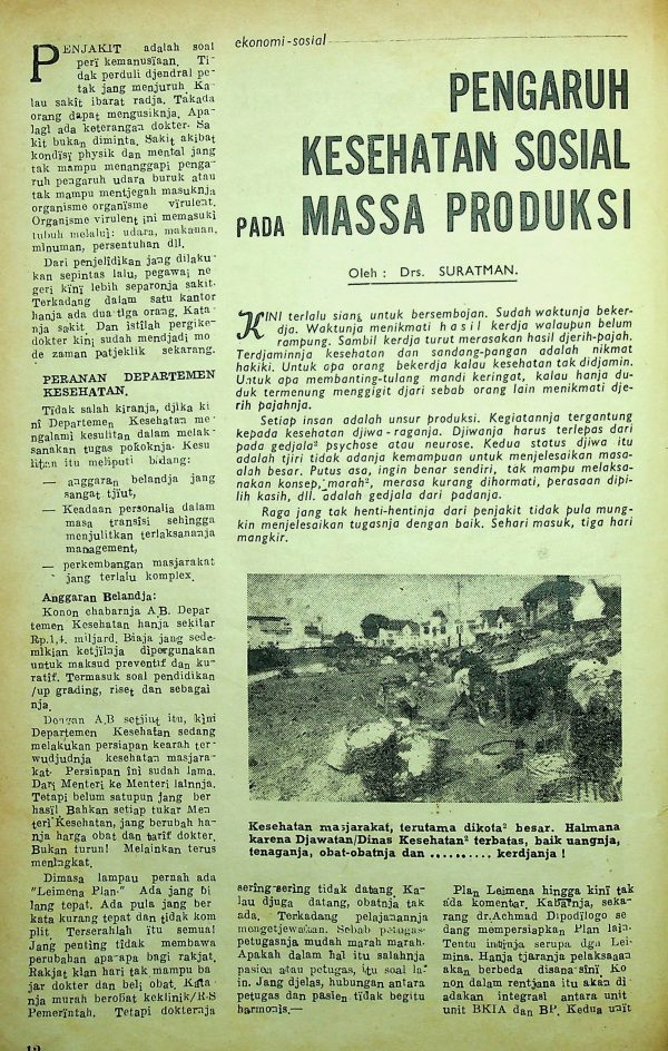 Pengaruh Kesehatan Sosial Pada Massa Produksi