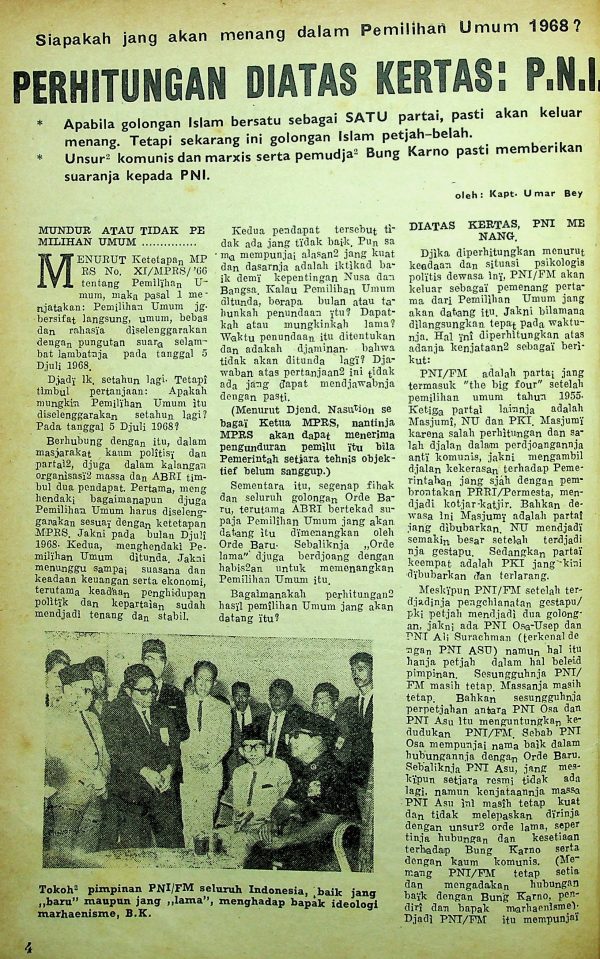 Perhitungan Diatas Kertas: PNI