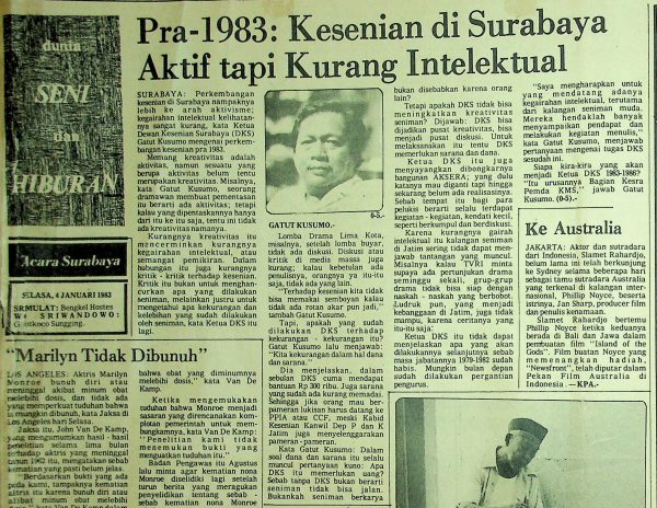 Pra-1983: Kesenian di Surabaya Aktif tapi Kurang Intelektual