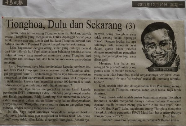 Tionghoa, Dulu dan Sekarang (3)