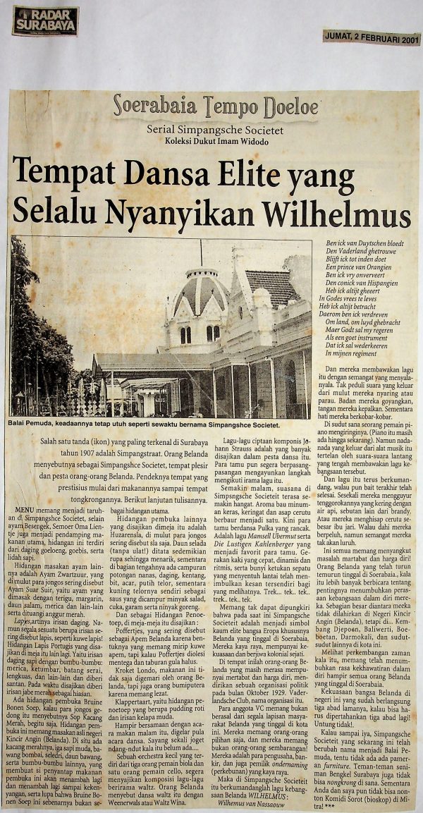 Tempat Dansa Elite yang Selalu Nyanyikan Wilhelmus