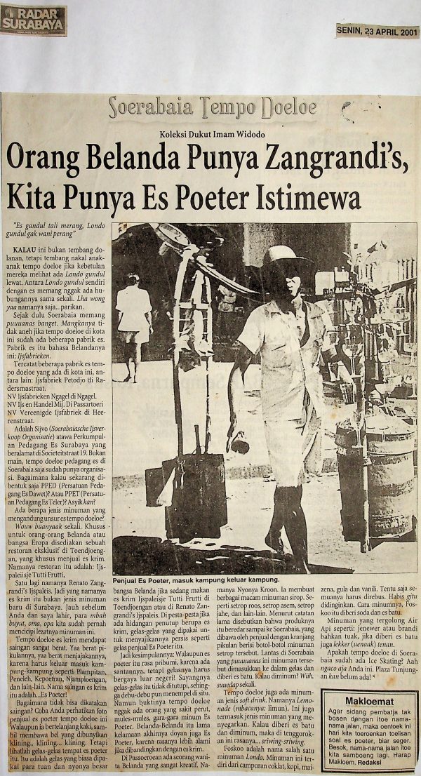 Orang Belanda Punya Zangrandi's, Kita Punya Es Poeter Istimewa