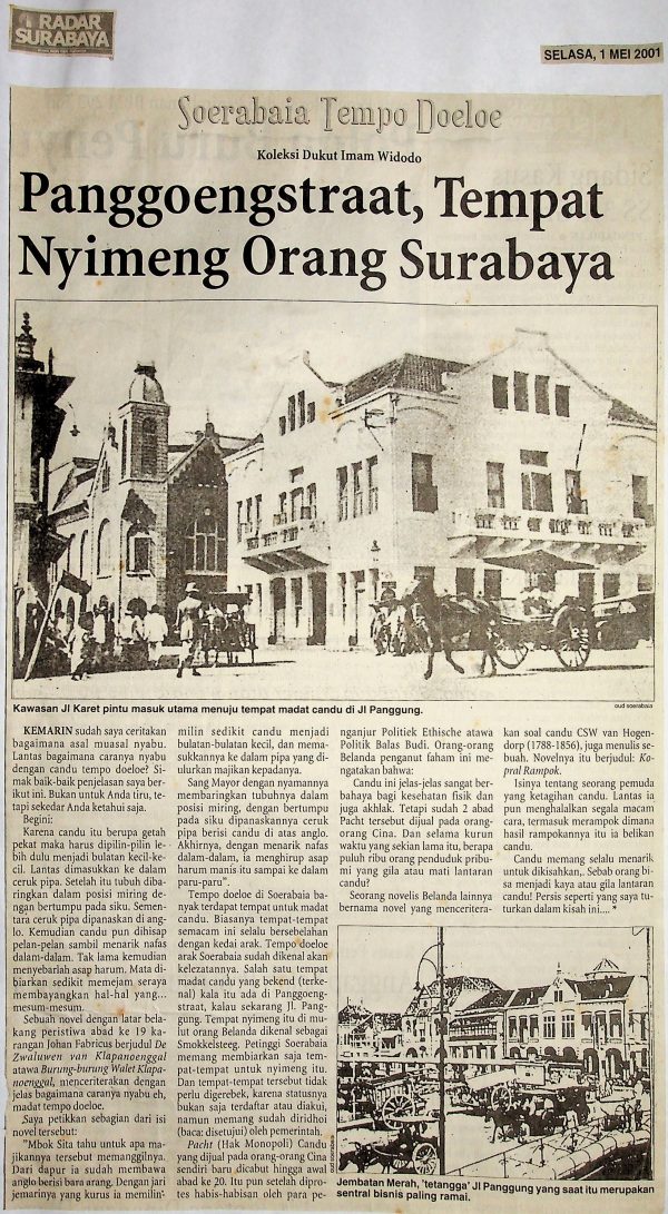 Panggoengstraat, Tempat Nyimeng Orang Surabaya