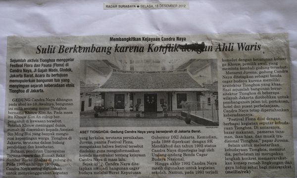 Membangkitkan Kejayaan Candra Naya, Sulit Berkembang karena Konflik dengan Ahli Waris