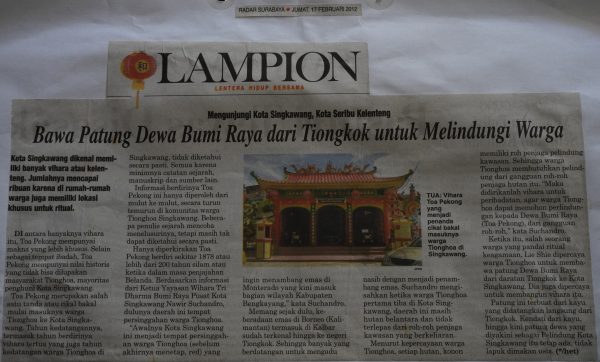 Mengunjungi Kota Singkawang, Kota Seribu Kelenteng: Bawa Patung Dewa Bumi Raya dari Tiongkok untuk Melindungi Warga