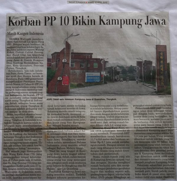 Korban PP 10 Bikin Kampung Jawa