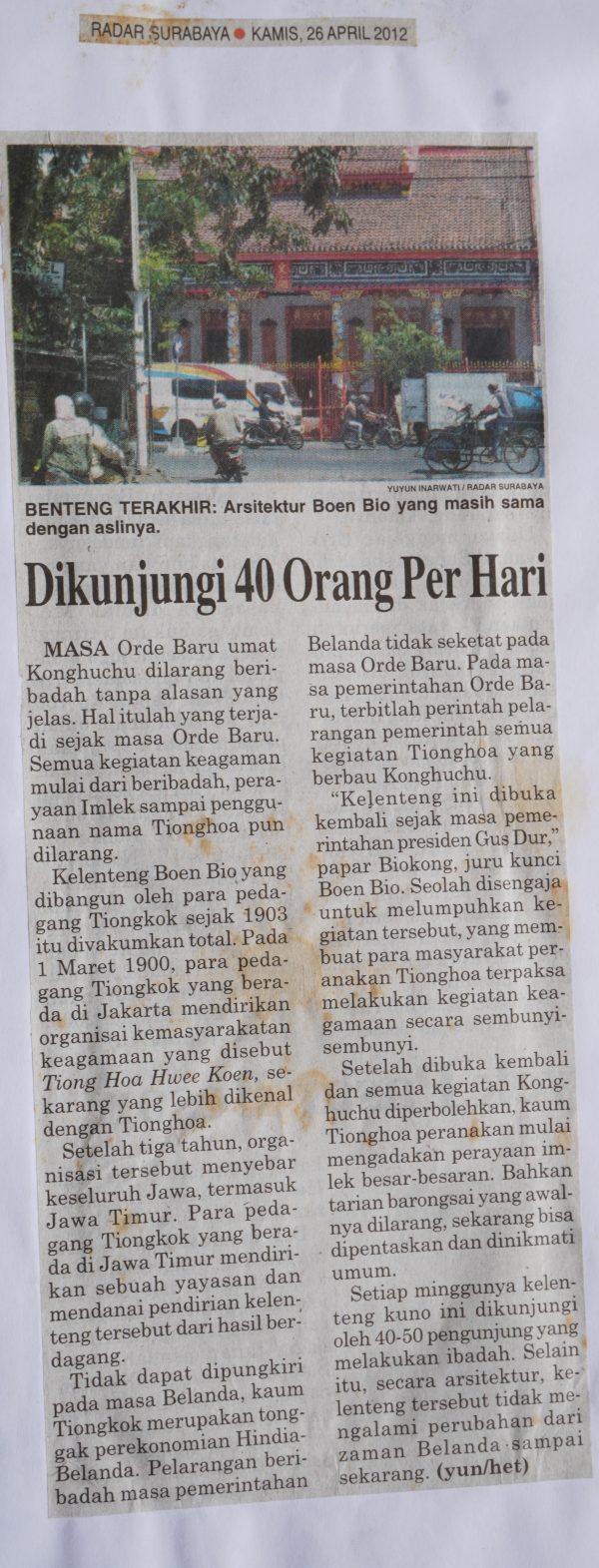Dikunjungi 40 Orang Per Hari