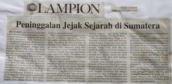 Peninggalan Jejak Sejarah di Sumatera