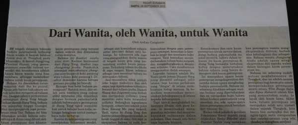 Dari Wanita, oleh Wanita, untuk Wanita