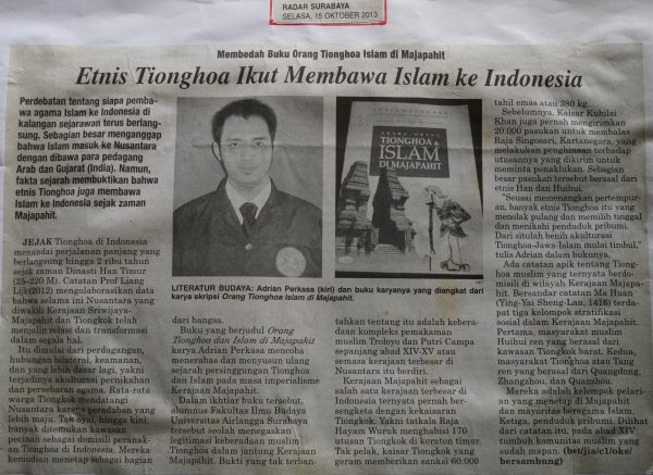 Membedah Buku Orang Tionghoa Islam di Majapahit: Etnis Tionghoa Ikut Membawa Islam ke Indonesia