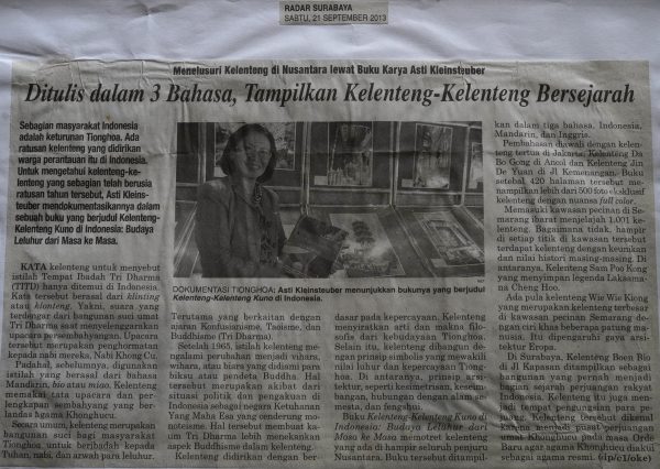 Menelusuri Klenteng di Nusantara lewat Buku Karya Asti Kleinsteuber: Ditulis dalam 3 Bahasa, Tampilkan Klenteng- Kleteng Bersejarah