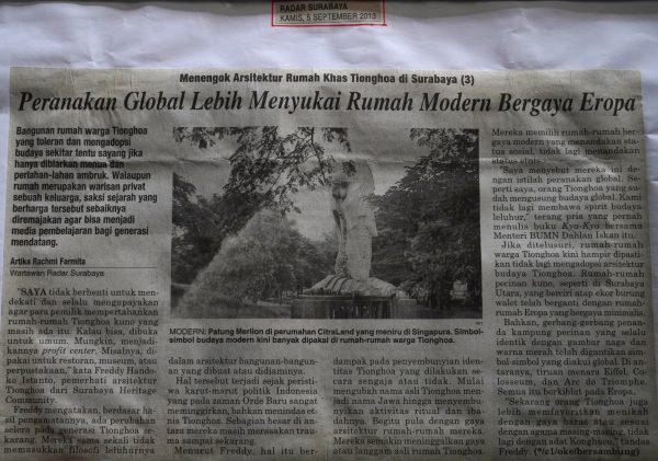 Menengok Arsitektur Rumah Khas Tionghoa di Surabaya (3): Peranakan Global Lebih Menyukai Rumah Modern Bergaya Eropa