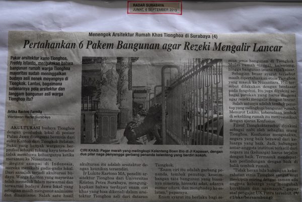 Menengok Arsitektur Rumah Khas Tionghoa di Surabaya (4): Pertahankan 6 Pakem Bangunan agar Rezeki Mengalir Lancar