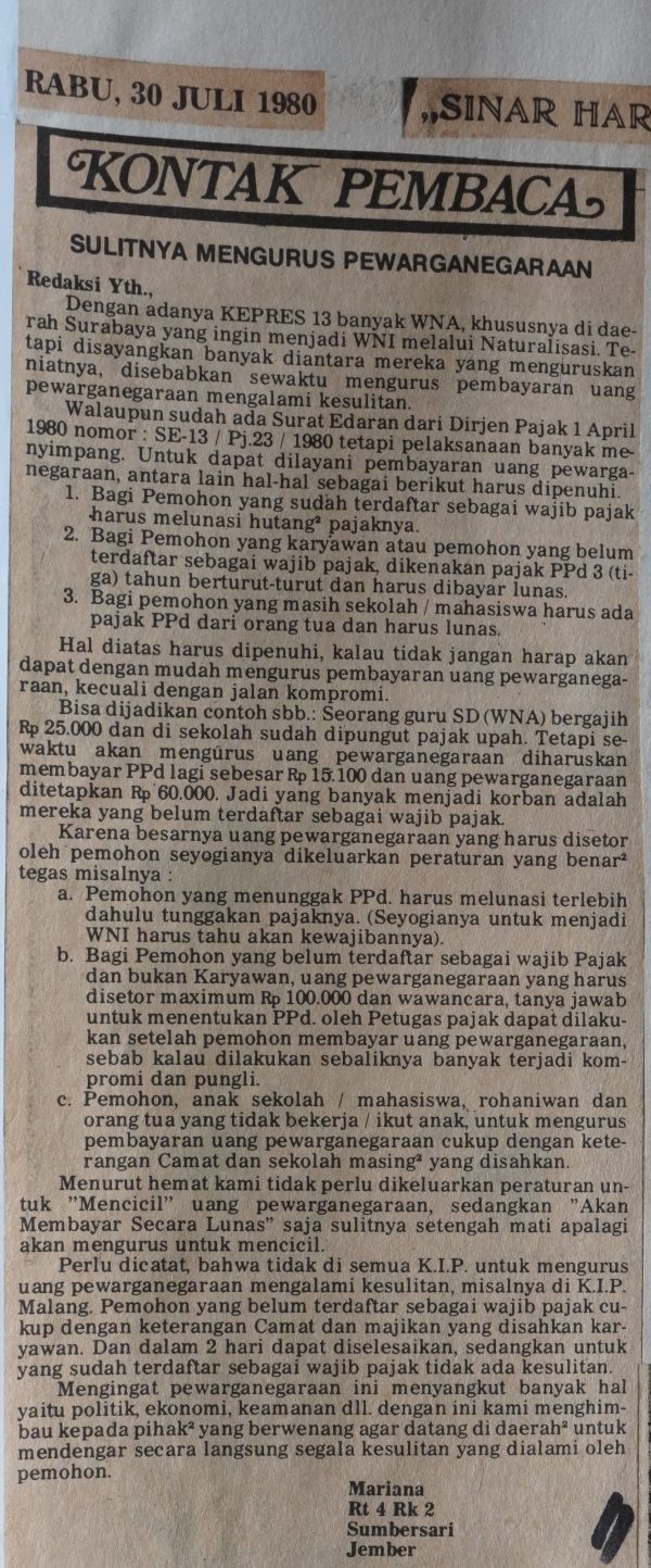 Sulitnya Mengurus Pewarganegaraan