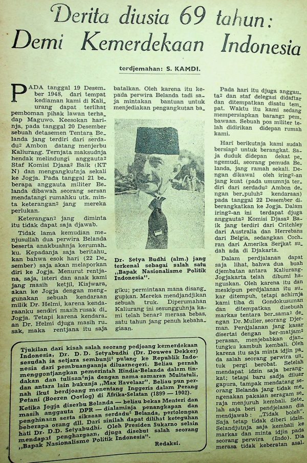 Derita Diusia 69 Tahun: Demi Kemerdekaan Indonesia