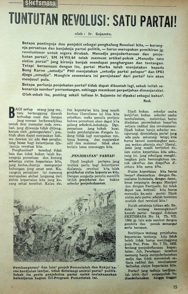 Tuntutan Revolusi: Satu Partai