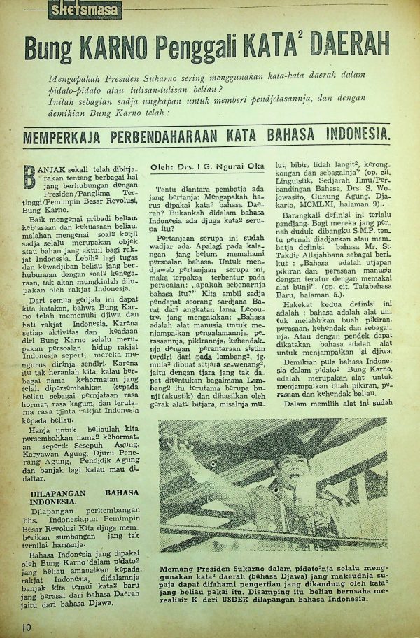 Bung Karno Penggali Kata-kata Daerah